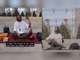 बारूद पर भारी पड़ा 'तार', ईरान के इस कलाकार ने पावर प्लांट के बाहर छेड़ा शांति का राग