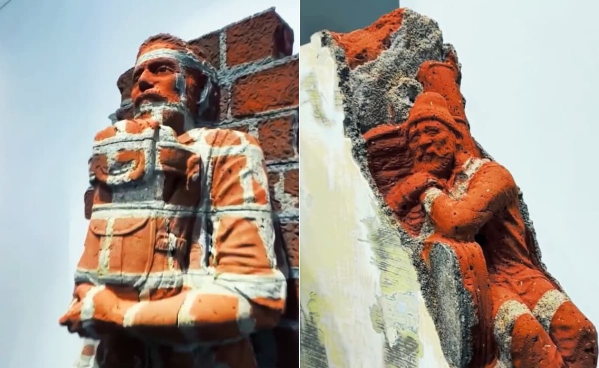 मलबे के ढेर में भी है जान! कलाकार ने ईंटों से उकेरी ऐसी दास्तां, देखकर आप भी कहेंगे- वाह उस्ताद