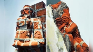 मलबे के ढेर में भी है जान! कलाकार ने ईंटों से उकेरी ऐसी दास्तां, देखकर आप भी कहेंगे- वाह उस्ताद