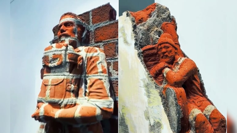 मलबे के ढेर में भी है जान! कलाकार ने ईंटों से उकेरी ऐसी दास्तां, देखकर आप भी कहेंगे- वाह उस्ताद