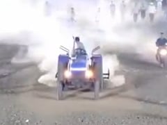 Viral: Not Invited For Match, Politician Runs Tractor On Pitch In Maharashtra