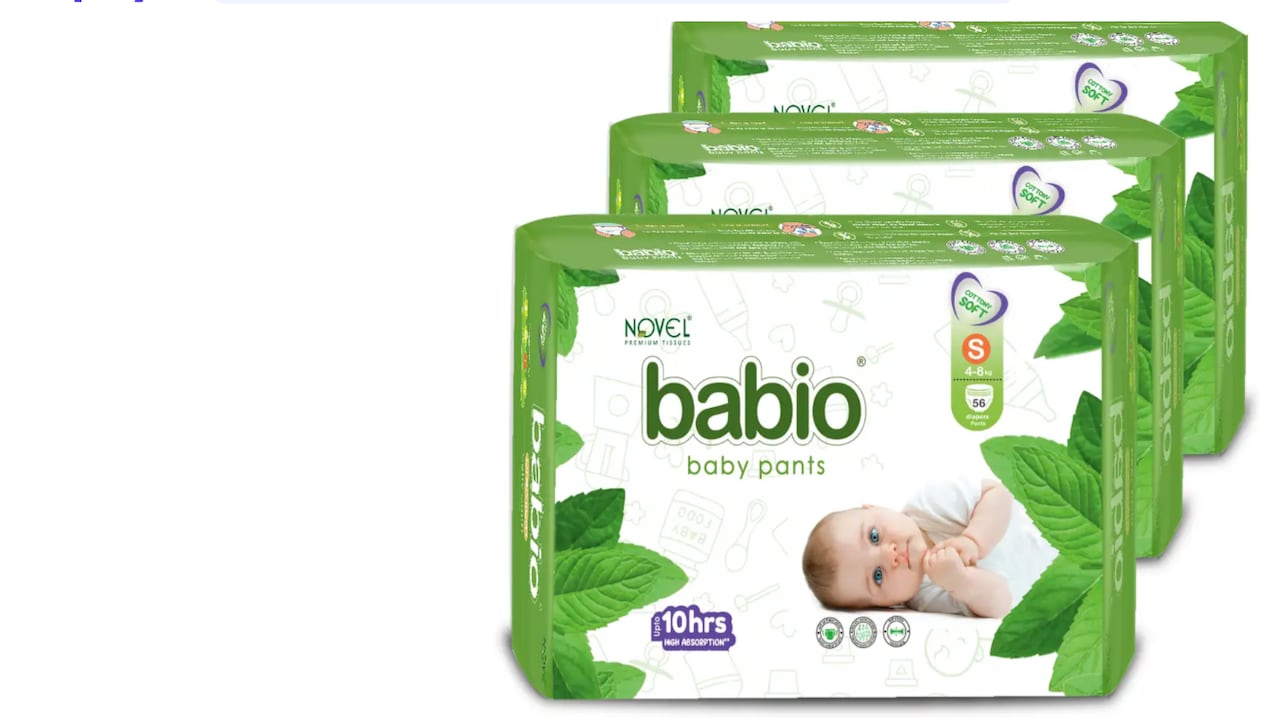 Click to buy NOVEL Baby Pants With Extra Comfort And Dryness - S (180 Pieces)