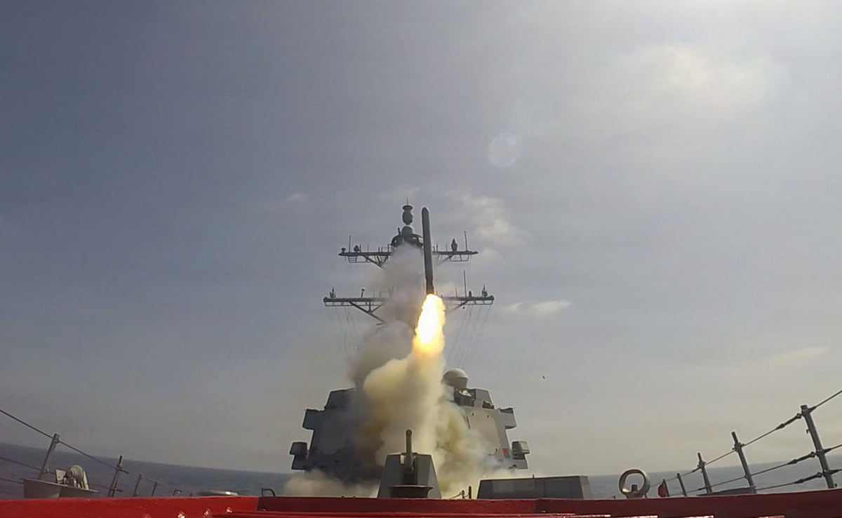 Arleigh Burke-class guided-missile destroyer USS Frank E Petersen Jr firing a Tomahawk Land Attack Missile in support of Operation Epic Fury on February 28 Arleigh Burke-class guided-missile destroyer USS Frank E Petersen Jr firing a Tomahawk Land Attack Missile in support of Operation Epic Fury on February 28