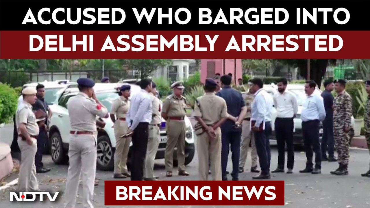 Masked Man Who Breached Delhi Assembly, Kept Bouquet Inside, Arrested