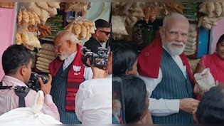 बंगाल के झाड़ग्राम में चुनावी रैली के बाद झालमुड़ी की दुकान पर रुके PM मोदी, देखें VIDEO
