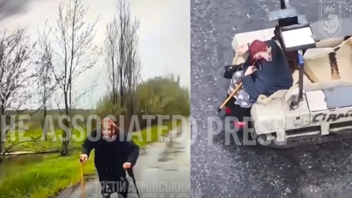 जब युद्ध के बीच फंसी बुजुर्ग महिला को रोबोट ने बचा लिया