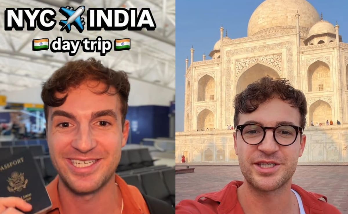 US Influencer's 24-Hour Trip To India Just To See Taj Mahal Stuns The Internet