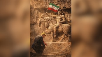 'Bow Down To Iranian Civilisation': Tehran Posts Photo Of Donald Trump Kneeling Before Persian King
