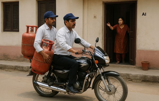 ‘स्पेशल 26' स्टाइल में LPG की चोरी! पेट्रोलियम अधिकारी बनकर आए बदमाश, दो गैस सिलेंडर उठाकर फरार