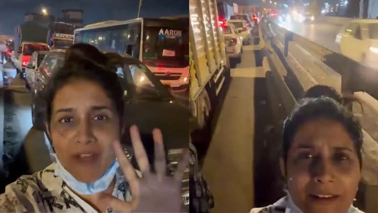 Video Of Sonali Kulkarni's 5-Hour Traffic Jam Horror On Mumbai-Pune Route Goes Viral: "Pray For Us"