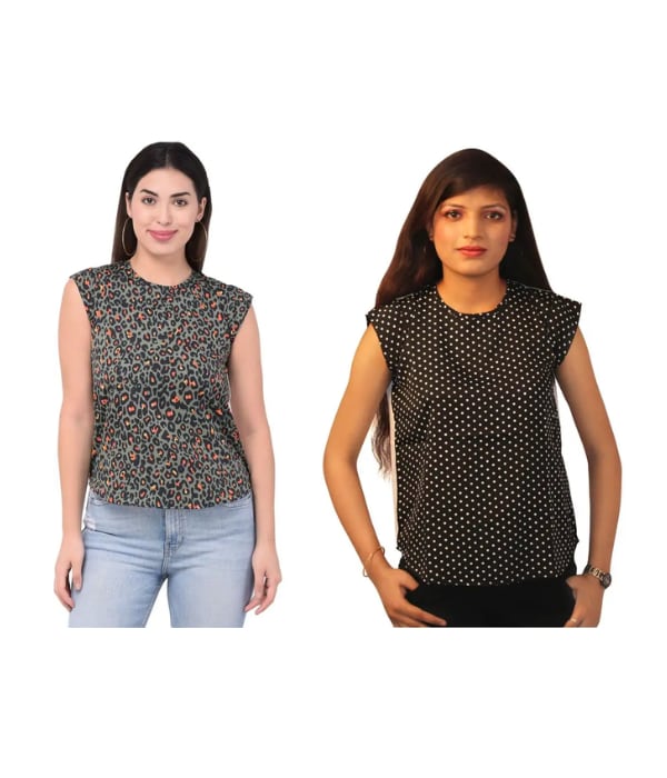 Click here to buy: 92elmnts Casual Animal Print, Polka Print Women Tops