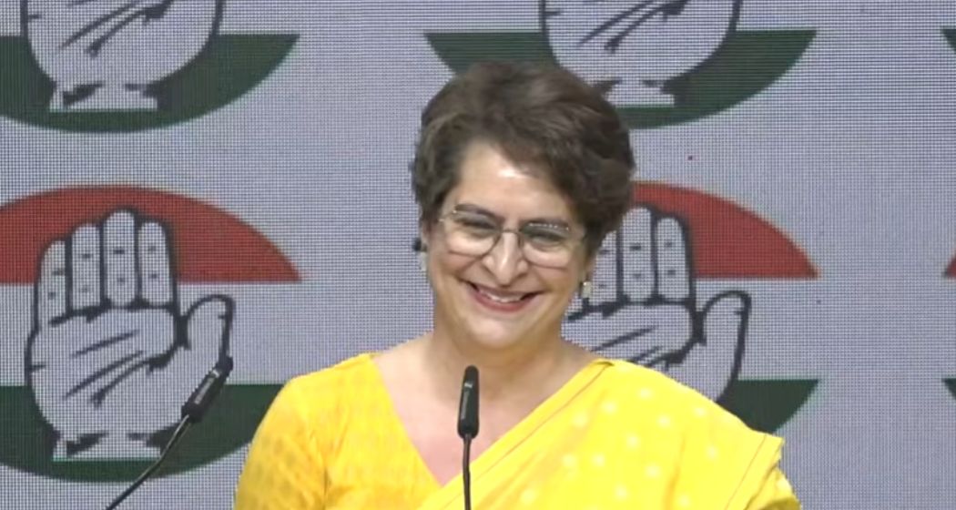 'पति का जन्मदिन है थोड़ा शॉर्ट रखिए...' प्रेस कॉन्फ्रेंस के बीच बोलीं प्रियंका गांधी, खुद भी मुस्कुराती रहीं