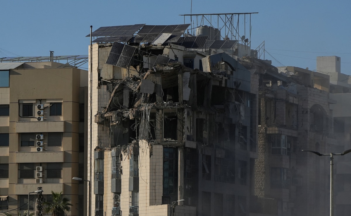 A view of a damaged building following an Israeli strike in Beirut, Lebanon A view of a damaged building following an Israeli strike in Beirut, Lebanon