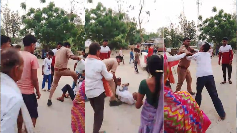 Viral Video: यूपी पुलिस के जवान ने सरेराह ई-रिक्शा चालक पर बरसाए लात-घूसे, वीडियो वायरल होने पर आरोपी निलंबित