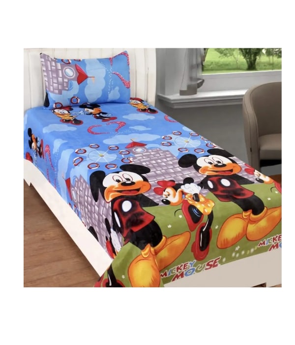 Click here to buy: HSR Collection 104 TC Polycotton Single Bedsheet (Pack of 1, Multi)