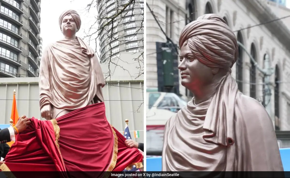 "Chicago 1893 To Seattle 2026": Swami Vivekananda's Statue Unveiled In US