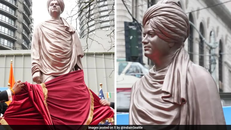 '1893 में शिकागो से लेकर 2026 में सिएटल तक...', अमेरिका में स्वामी विवेकानंद की आदमकद प्रतिमा का अनावरण