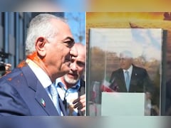 रेड लिक्विड अटैक के बाद बुलेट प्रूफ केबिन से संबोधित करते दिखे ईरान के पूर्व शहजादे रजा पहलवी