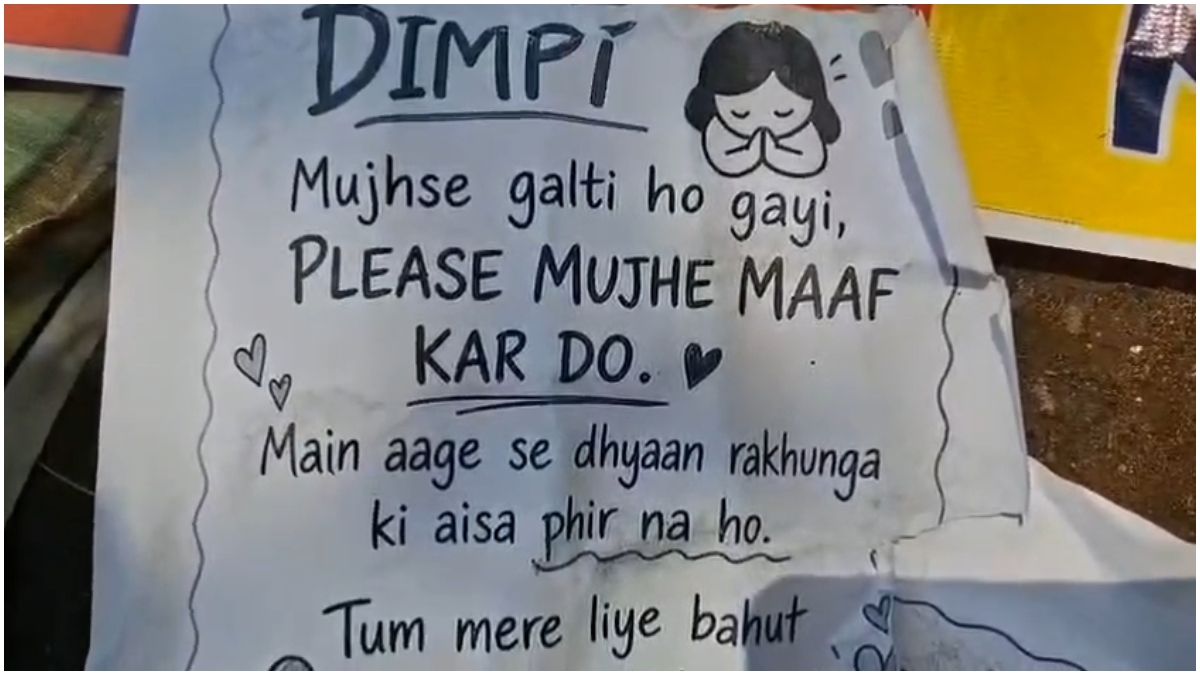 'I'm Sorry Dimpi': Lover Pastes Apology Posters On Dhanbad College Wall
