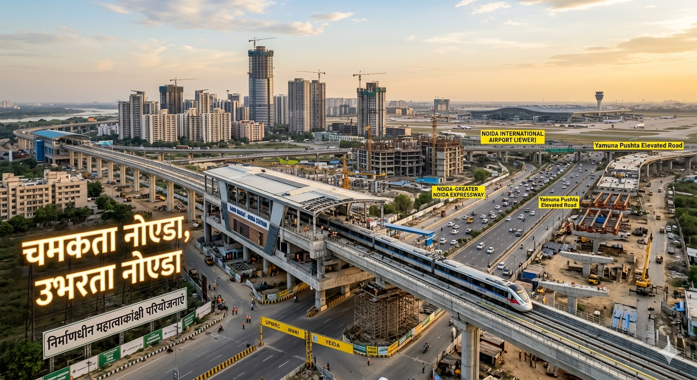 Noida News: नमो भारत रैपिड रेल से 6 लेन के एलिवेटेड रोड तक, नोएडा,  ग्रेटर नोएडा में चार चांद लगाएंगे ये 9 प्रोजेक्ट