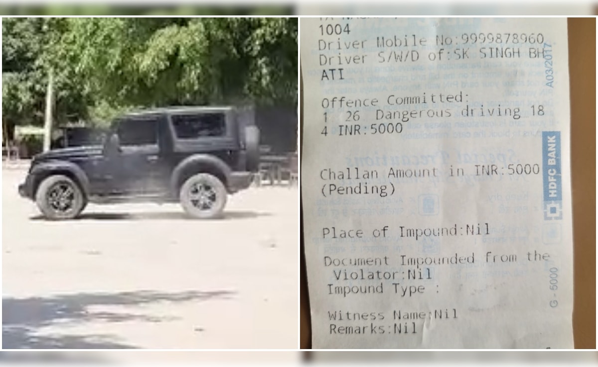 बीच बाजार Thar से Drift करने की कोशिश पड़ी भारी, वायरल वीडियो होते ही पुलिस ने थमाया इतने हजार का चालान