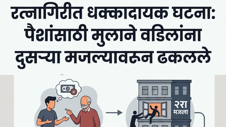 Ratnagiri News: पैशांचा मोह नडला, मुलाने बापाला इमारतीतून खाली पाडला! रत्नागिरीतील घटना वाचून बसेल धक्का