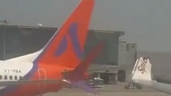 SpiceJet Plane Suffers Winglet Damage After Colliding With Stationary Akasa Aircraft At Delhi Airport