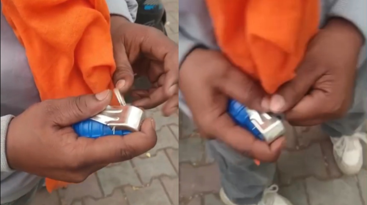 जेब से निकाला, पिन खींची और फेंक दिया ग्रेनेड, चंडीगढ़ BJP दफ्तर के बाहर धमाके का वीडियो आया सामने