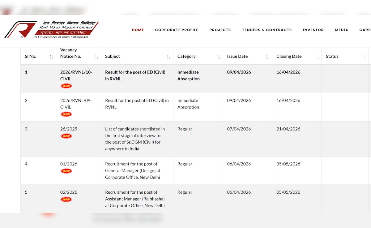 Rail Vikas Nigam Limited ने जनरल और असिस्टेंट मैनेजर के पदों पर निकाली वैकेंसी, तुरंत कर दें अप्लाई