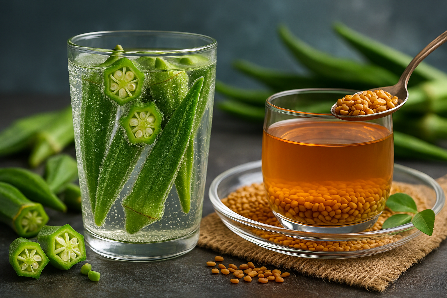 Okra water and methi water can be used to reverse fatty liver disease but their impact matters