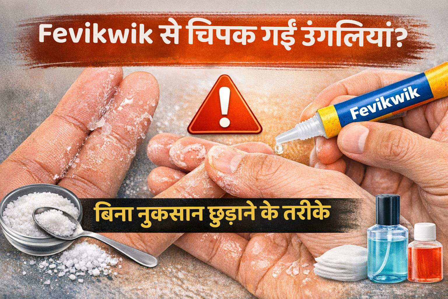 Fevikwik से उंगलियां चिपक जाएं तो क्या करें? बिना नुकसान छुड़ाने के आसान तरीके