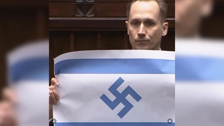 Poland Prosecutors Move Against MP Over Displaying Swastika On Israeli Flag In Parliament