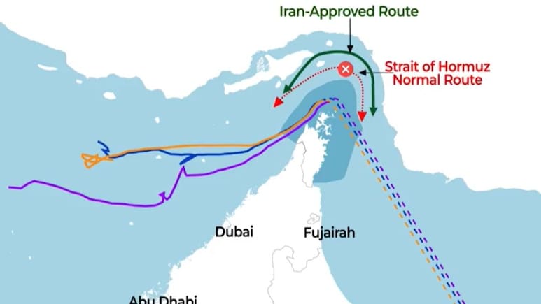 NDTV Datafy Uses OSINT, Satellite Mapping To Track Potential New Route In Strait Of Hormuz &mdash; Watch