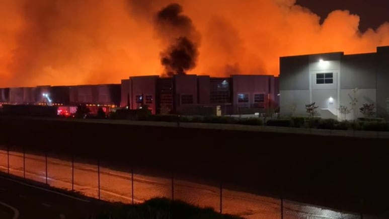 Video: Employee Starts Massive Fire At California Toilet Paper Warehouse