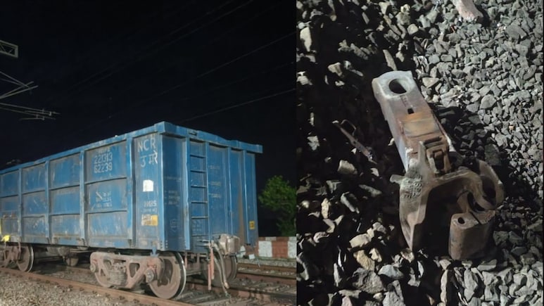 क्लिंकर लदी मालगाड़ी दो हिस्सों में बंटी, सतना-प्रयागराज रूट बाधित, मुंबई-हावड़ा मेल के यात्री घंटों तक फंसे रहे