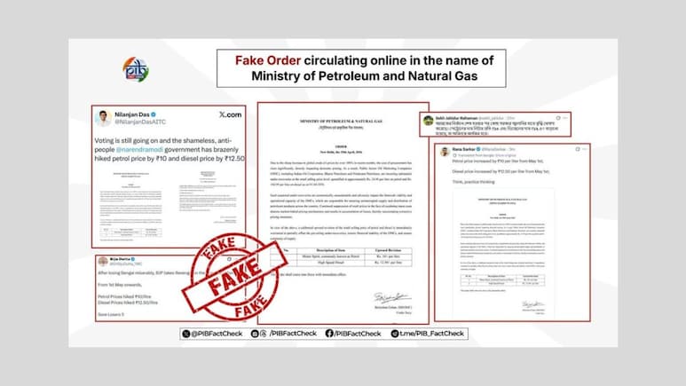 PIB Fact Check Debunks Social Media Posts Citing Petrol, Diesel Price Hikes
