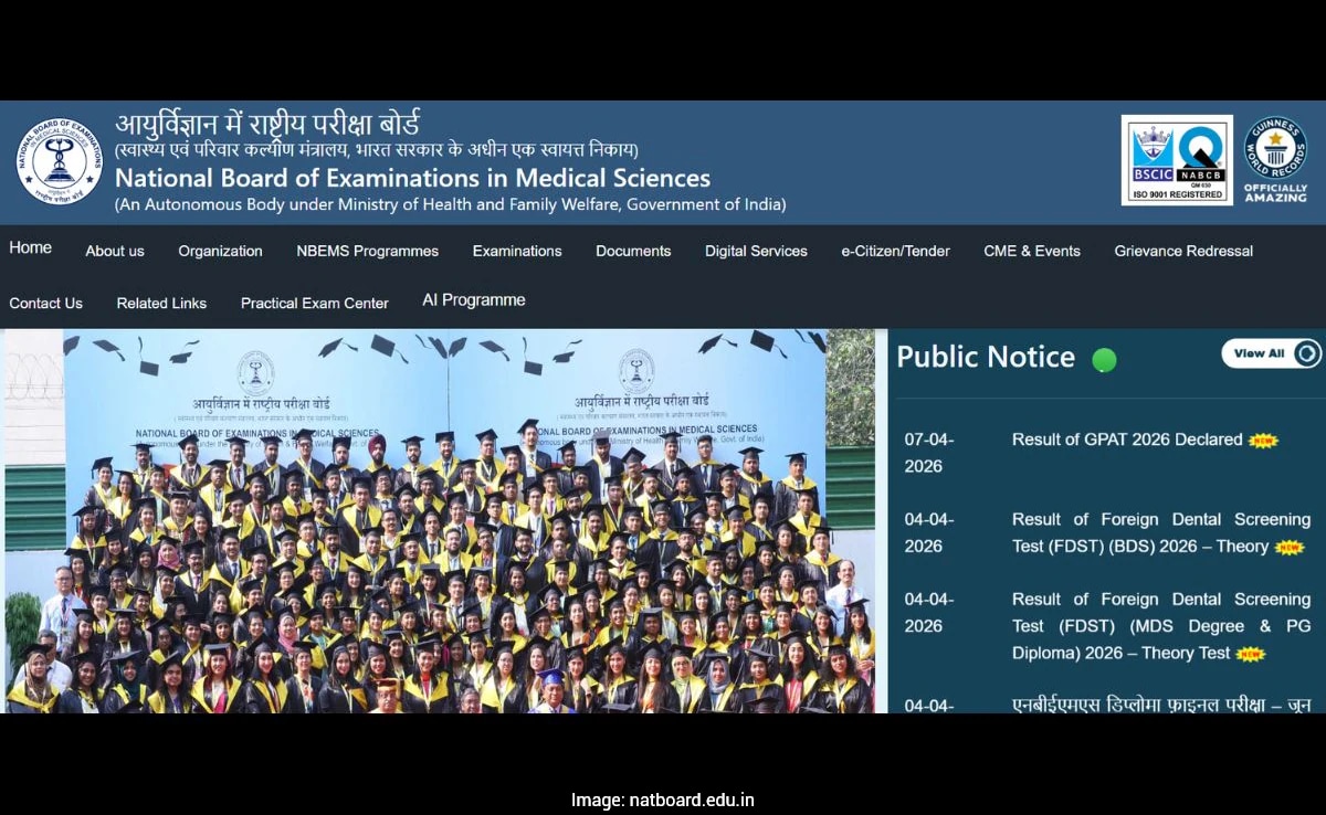 NBEMS GPAT Result 2026 (Out) LIVE: Here's Direct Link To Check, Cut-Off ...