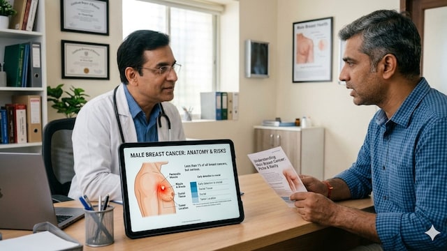 The symptoms of male breast cancer can be subtle, but they should never be dismissed