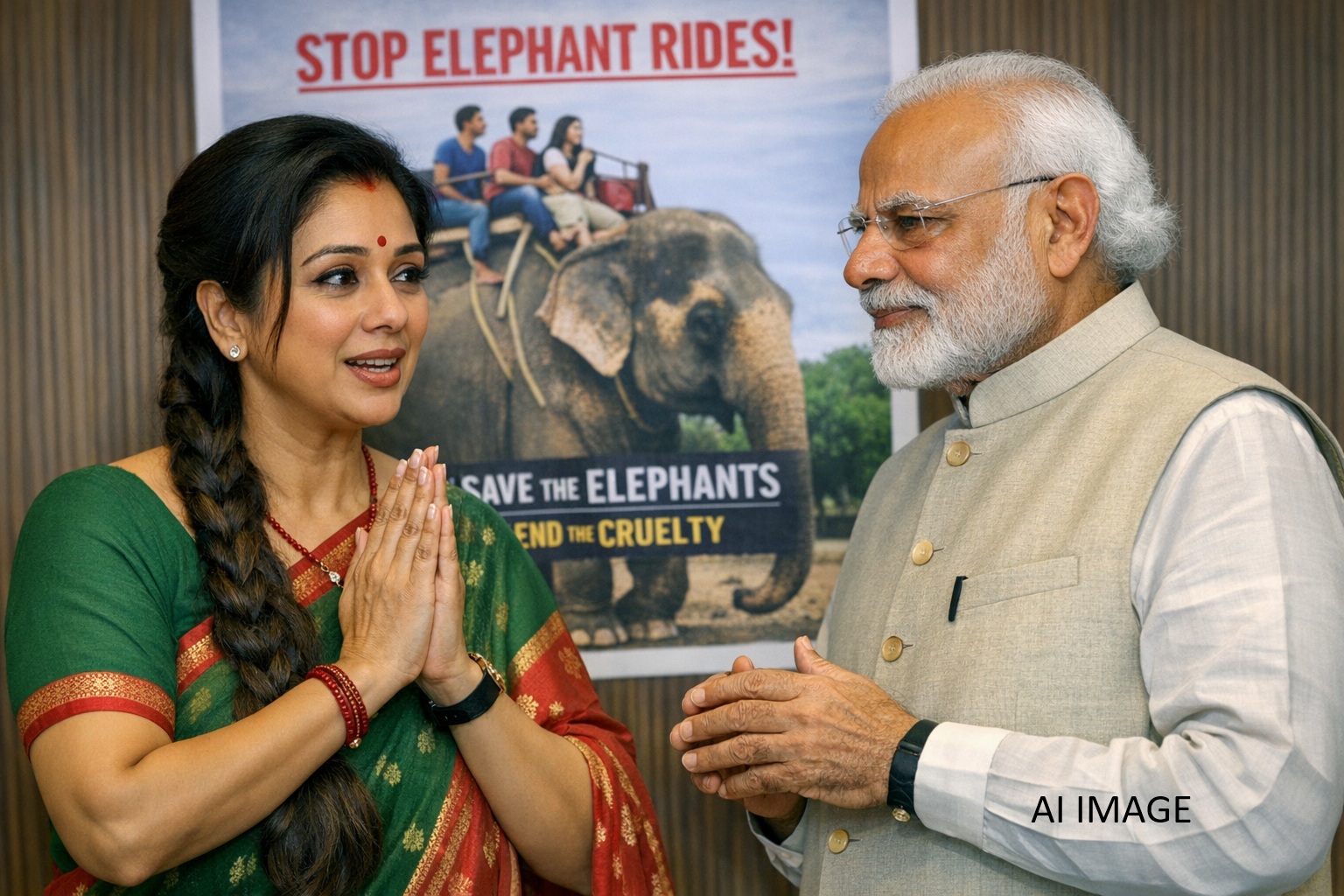 पीएम मोदी से 'अनुपमा' की गुहार- प्लीज हाथी की सवारी बंद कराएं, जयपुर के पिंक हाथी पर कही ये बात