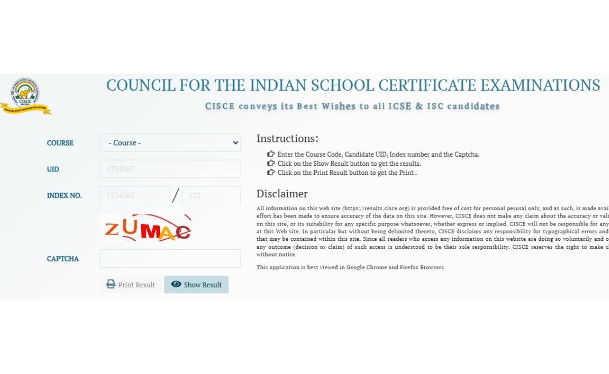 ICSE Result Download Window