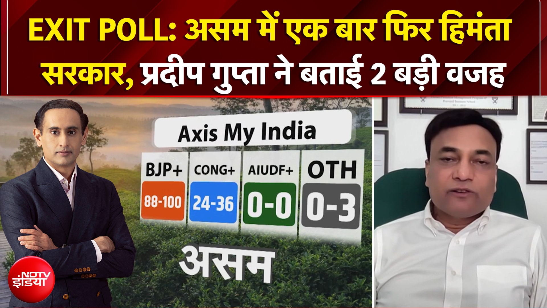 Exit Poll With Rahul Kanwal: Assam में BJP की हैट्रिक के आसार, एग्जिट पोल दिखा रहे हिमंता की आंधी
