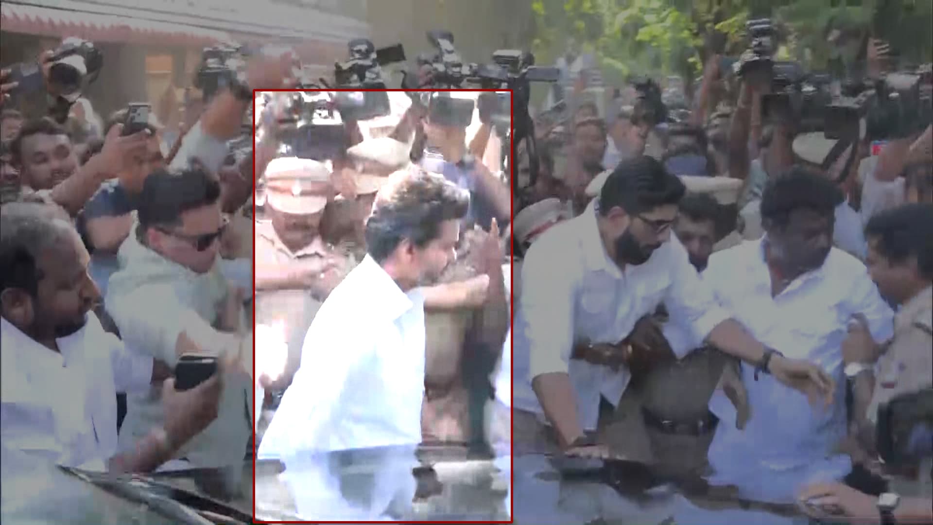 Tamil Nadu Elections: Massive Crowd As Actor Vijay Reaches Polling Booth To Cast Vote