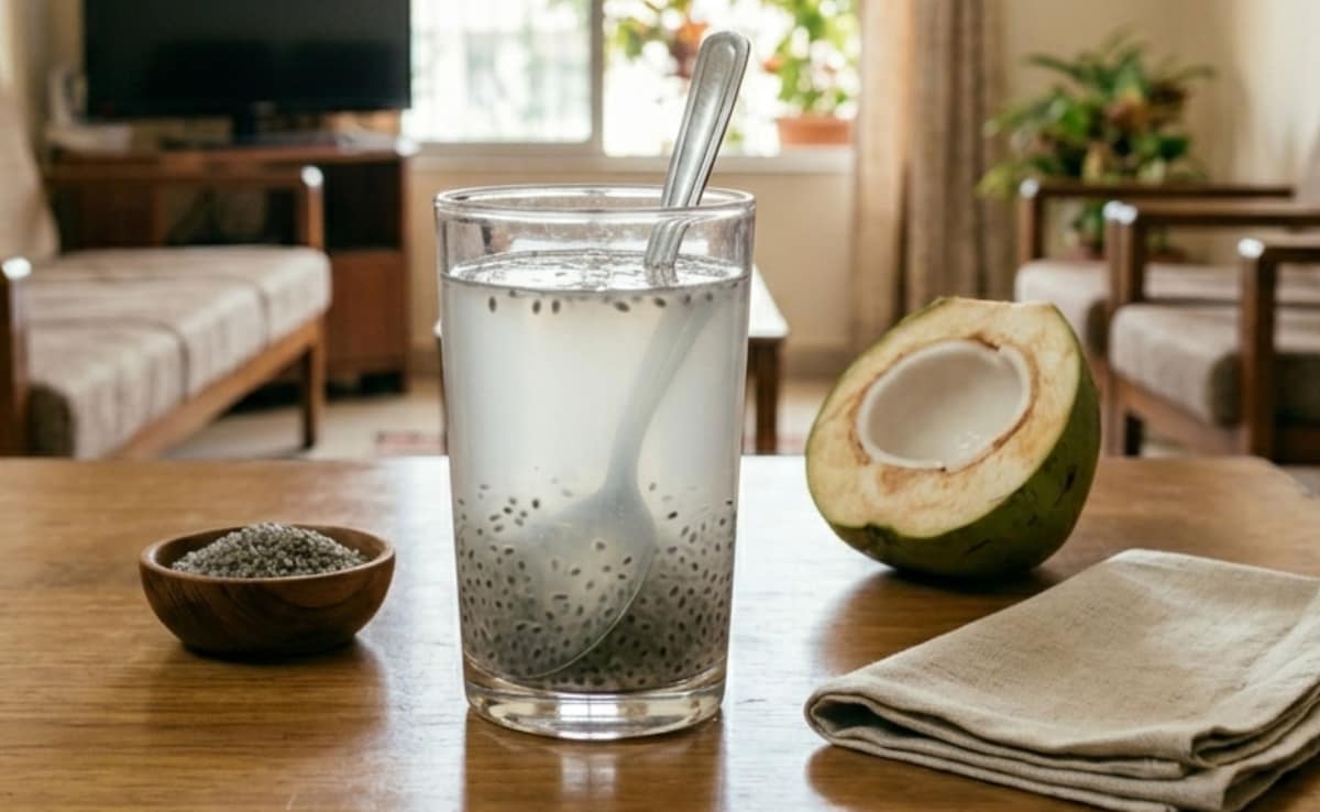 Coconut water with sabja seeds (image is for representation purposes only)