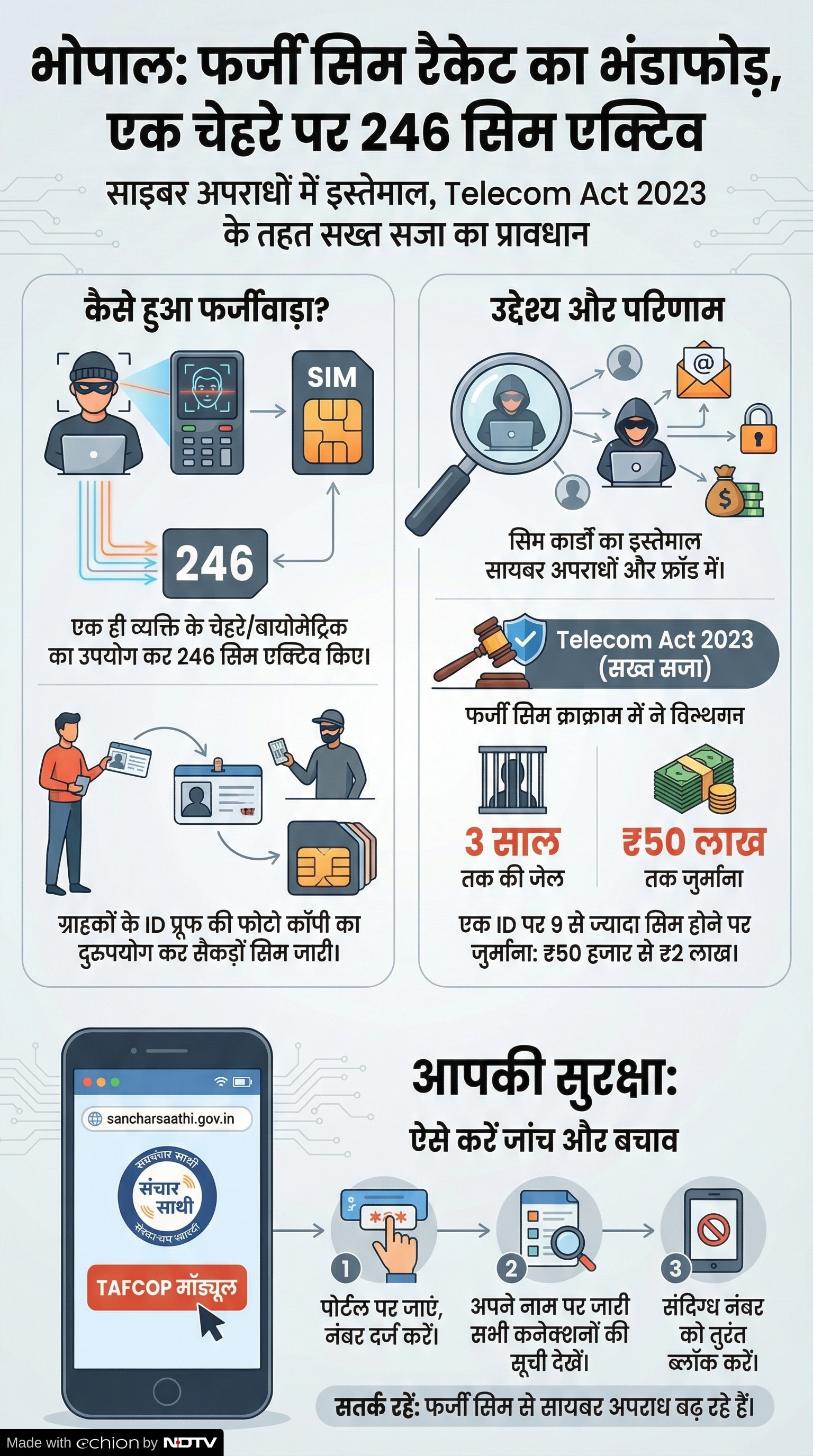 Fake Sim Card: एक ही दस्तावेज से 250 सिम एक्टिव करने का खुलासा