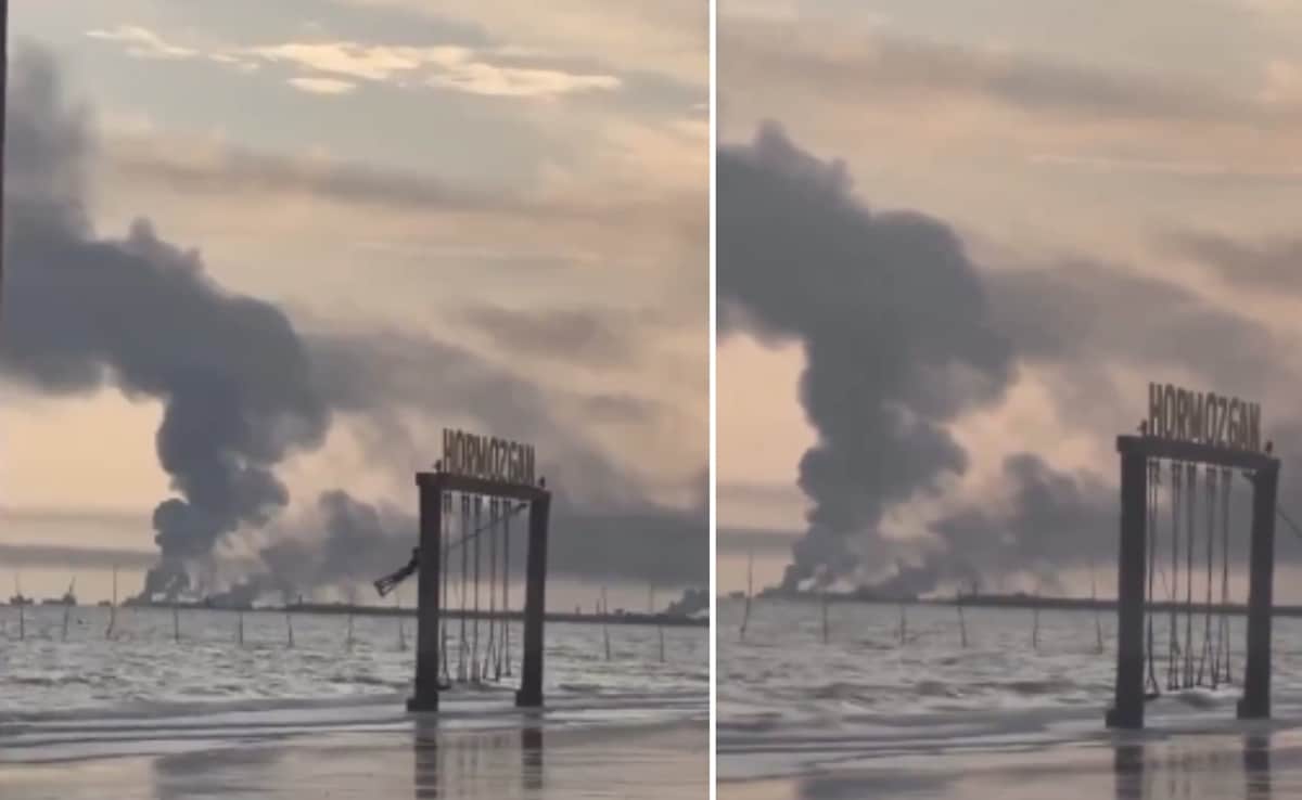 Video: Iranian Girl Swings As Smoke Rises In Background After US-Israel Strike
