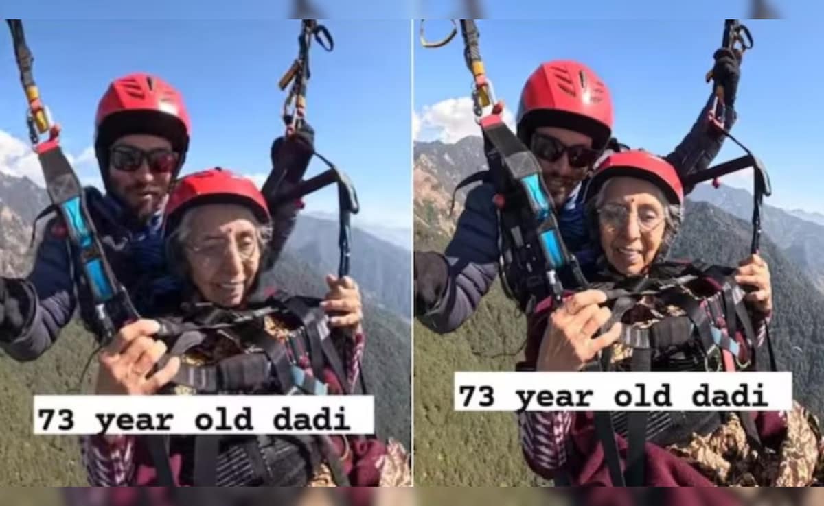 बुढ़ापे को कहा बाय-बाय, आसमान से की बात...73 साल की दादी का पैराग्लाइडिंग वीडियो वायरल
