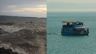 जबलपुर बरगी बाध हादसा: चीखों में बदल गई मस्ती... चंद सेकंड में पानी में समा गया क्रूज, देखें वीडियो&nbsp;