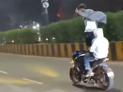 Video: Delhi Man Stands On Bike While Riding, Lands In Trouble