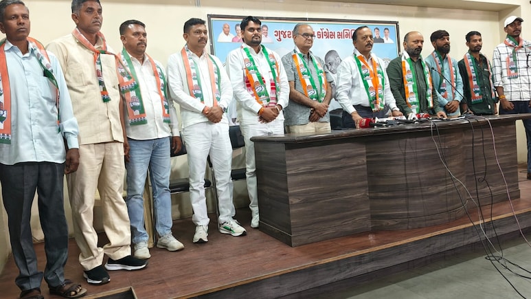 Several Tribal Leaders Defect From BJP To Congress In Gujarat's Dahod