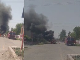 भिंड में चलती डिजायर कार में लगी भीषण आग, शॉर्ट सर्किट की आशंका; चालक ने शीशा तोड़कर बचाई जान